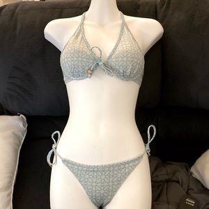 [NWT] LOCO BOUTIQUE | Blue Patterned Two-Piece Bathing Suit